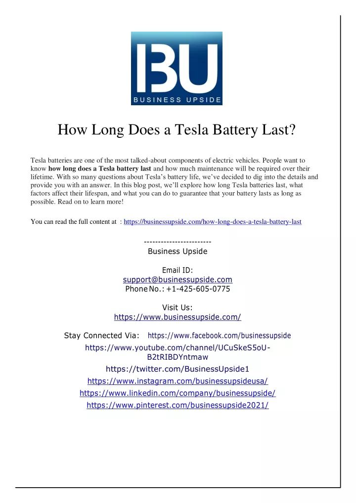 Ppt How Long Does A Tesla Battery Last Powerpoint Presentation Free