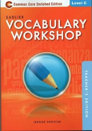 DOWNLOAD/PDF  Vocabulary Workshop ©2013 Common Core Enriched Edition, Teacher Ed