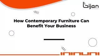 How Contemporary Office Furniture Can Improve Your Business