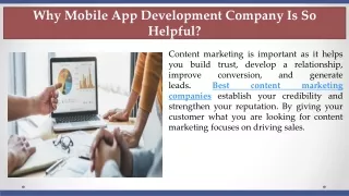 Why Mobile App Development Company Is So Helpful