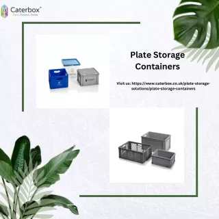 Plate Storage Containers Caterbox