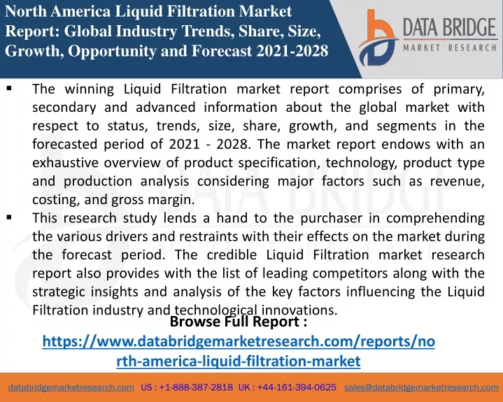 north america liquid filtration market report