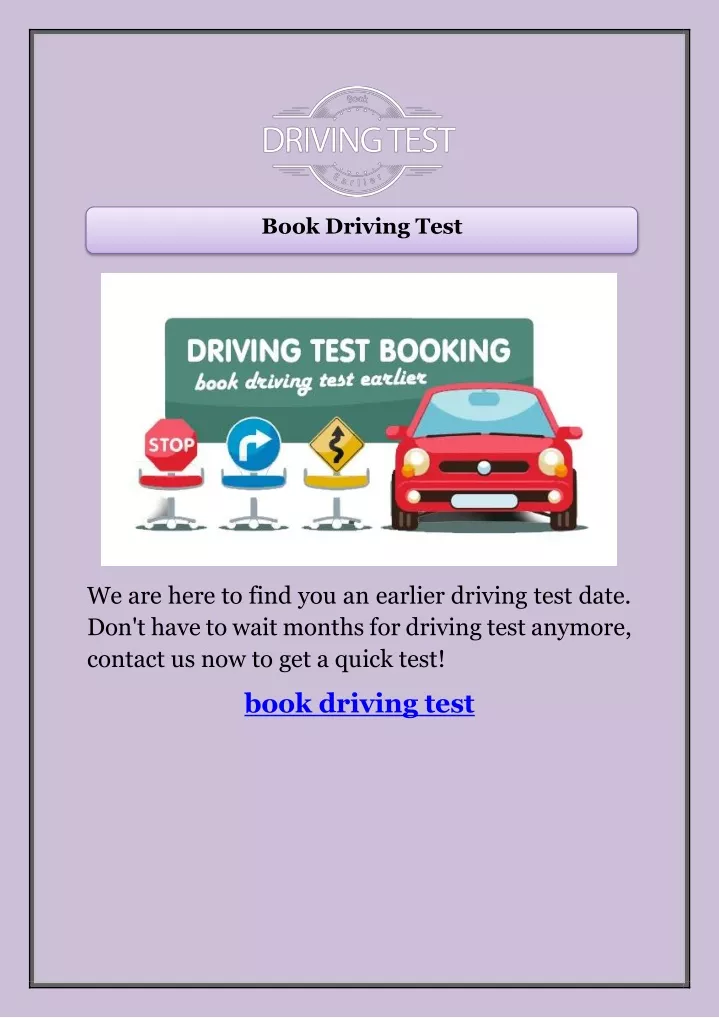 book driving test