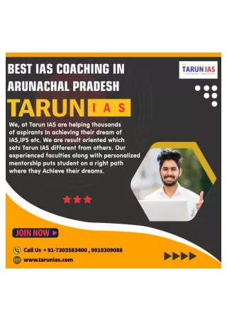 Best IAS Coaching In Arunachal Pradesh