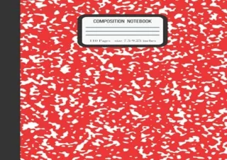 [PDF] eBook Red Marble Composition Notebook Wide Ruled: Marbled Notebook Journal