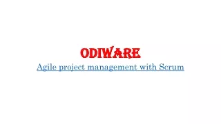 Agile project management with Scrum