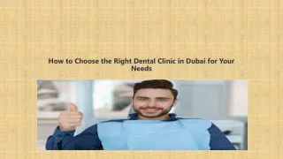 How to Choose the Right Dental Clinic in