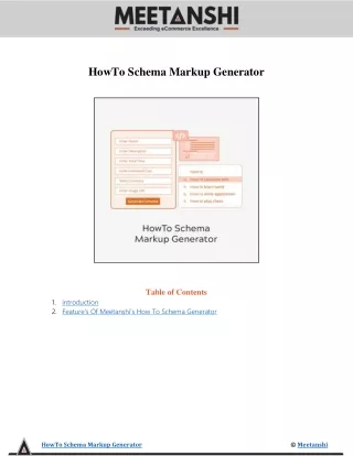 HowTo Schema Markup Generator