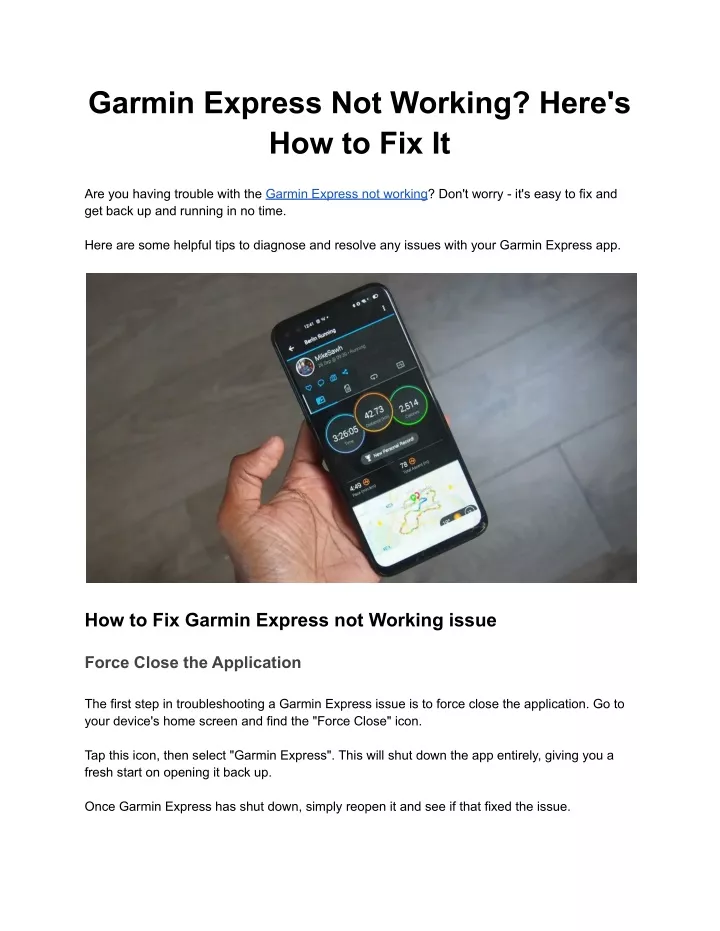 garmin express not working here s how to fix it