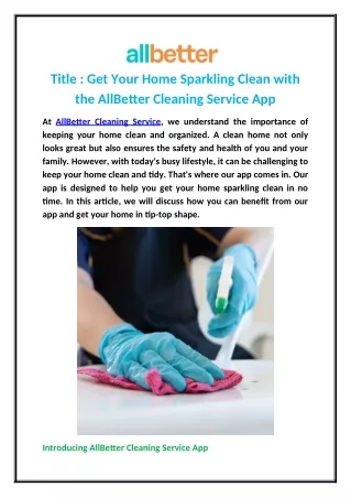 title get your home sparkling clean with