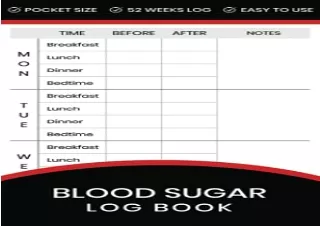 (G.e.t) Epub Blood Sugar Log Book: 52 Weeks Diabetic Glucose Tracker Journal Poc
