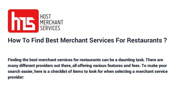 how to find best merchant services for restaurants