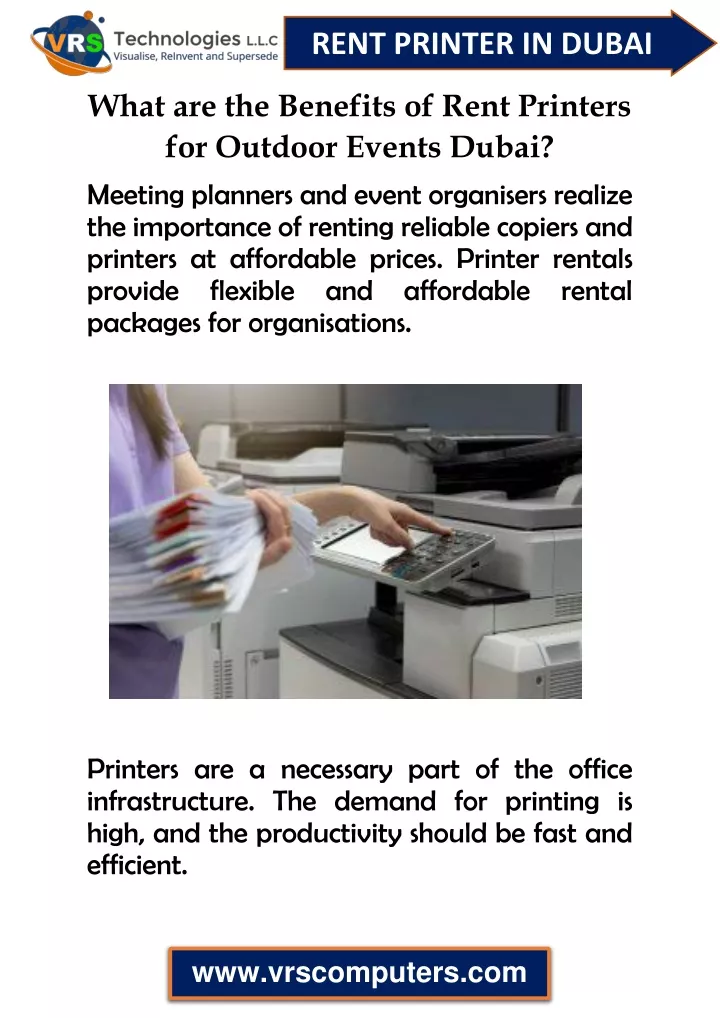 rent printer in dubai