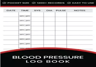 [Get] Mobi Blood Pressure Log Book: Daily Blood Pressure Recording Log Pocket Si