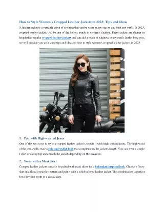 how to style women s cropped leather jackets