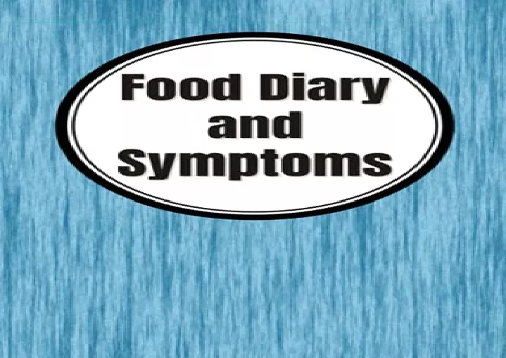 food diary and symptoms journal for crohn