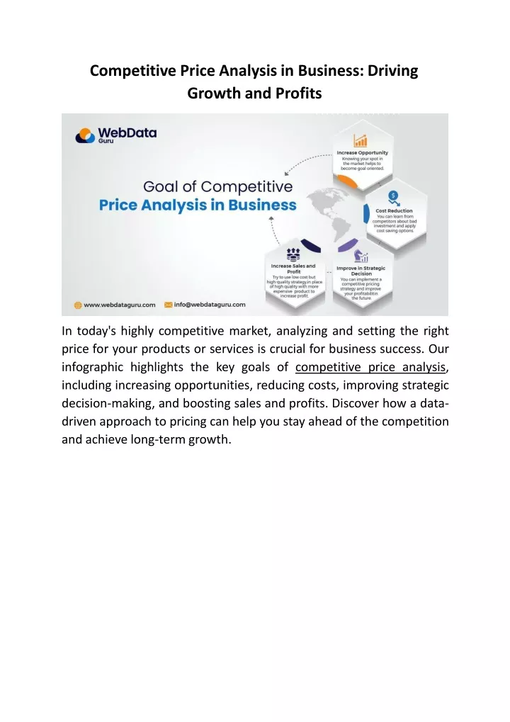 competitive price analysis in business driving