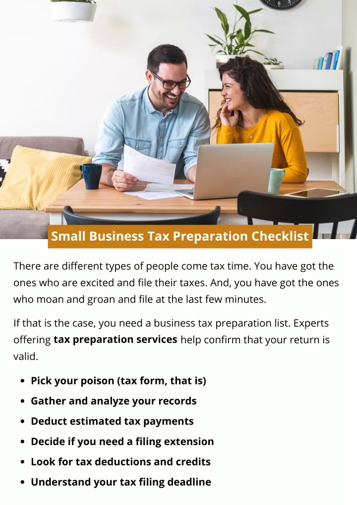 small business tax preparation checklist