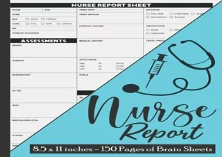 [PDF] eBook Nurse Report Sheet Notebook: Nurse Appreciation Gifts for Women Men