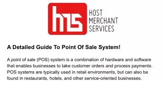 a detailed guide to point of sale system