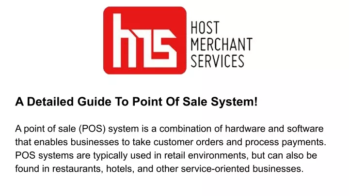 a detailed guide to point of sale system