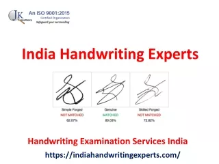 Signature Matching Services India – India Handwriting Expert