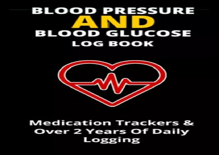 blood pressure and blood glucose log book track
