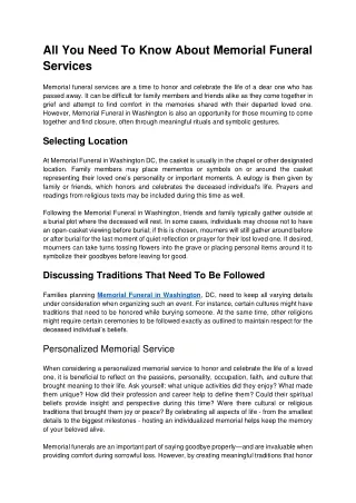 All You Need To Know About Memorial Funeral Services.docx