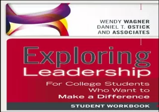 [READ PDF] Exploring Leadership: For College Students Who Want to Make a Differe
