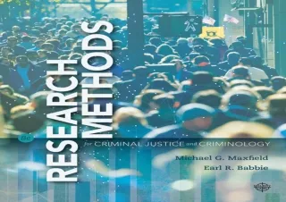 PDF Research Methods for Criminal Justice and Criminology free