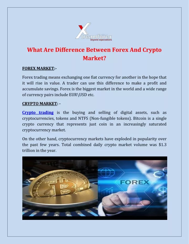 what are difference between forex and crypto