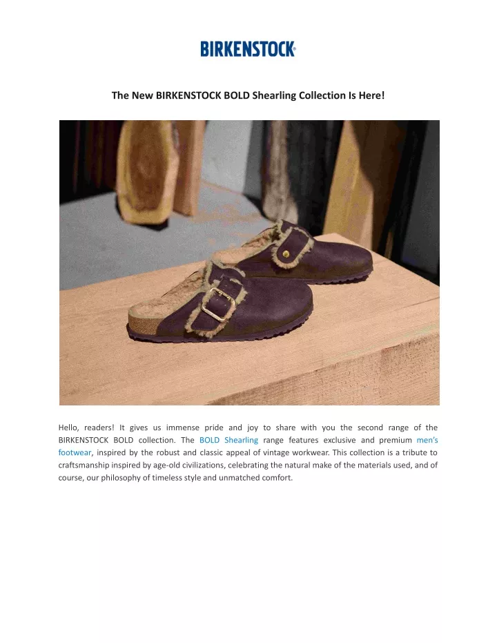 the new birkenstock bold shearling collection