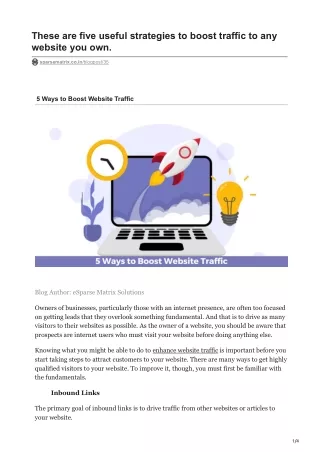 5 Ways to Boost Website Traffic