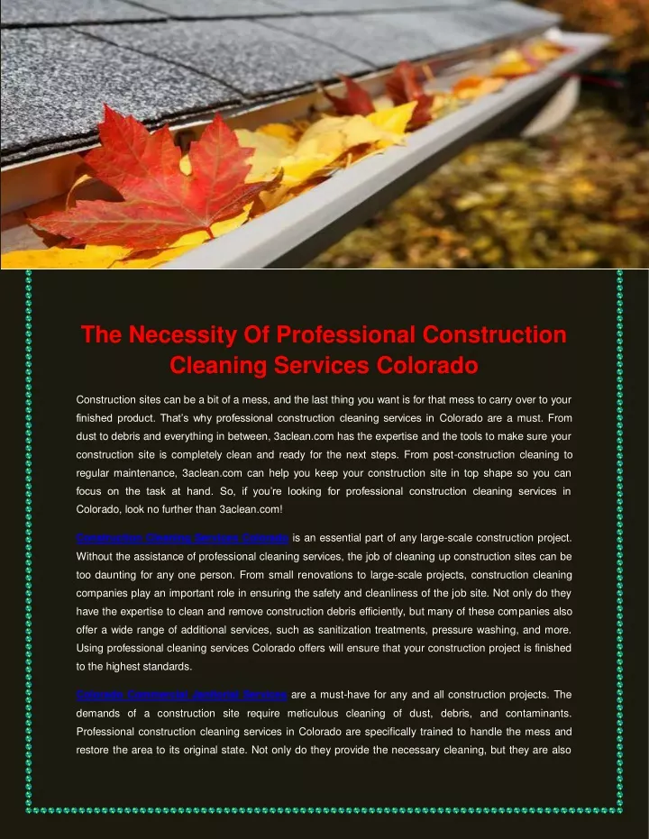 the necessity of professional construction