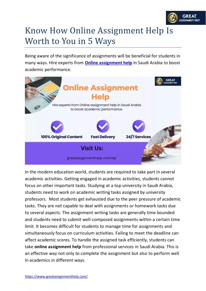 know how online assignment help is worth