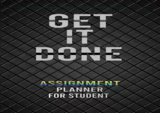 [READ PDF] Get It Done Assignment Planner For Student: Weekly Homework Assignmen
