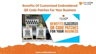 benefits of customized embroidered qr code