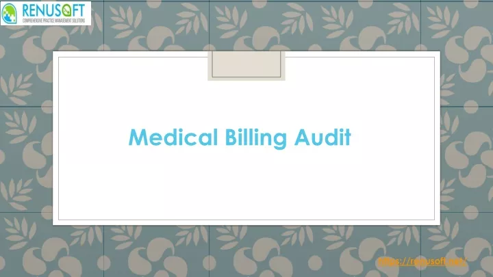 medical billing audit