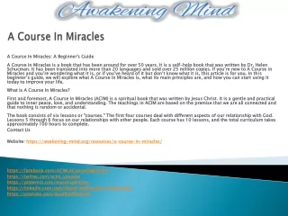 a course in miracles