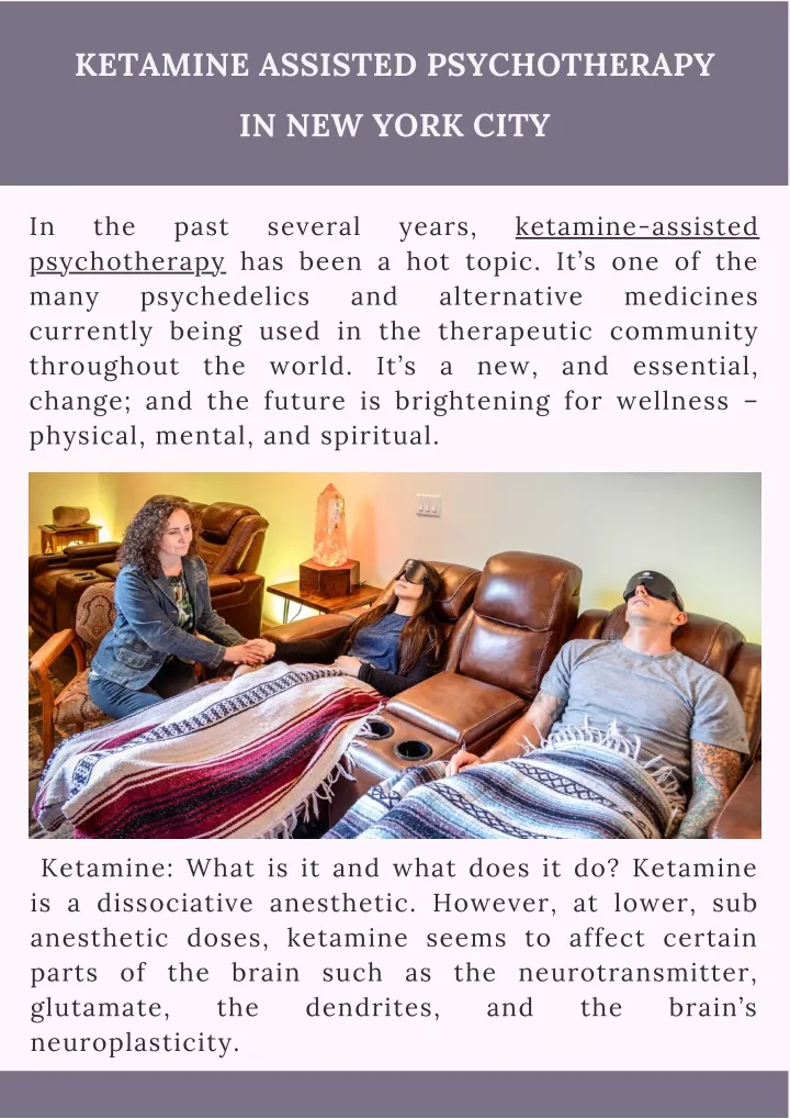 ketamine assisted psychotherapy