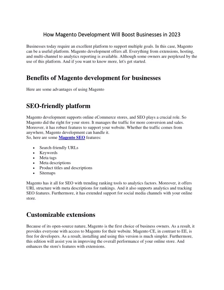 how magento development will boost businesses