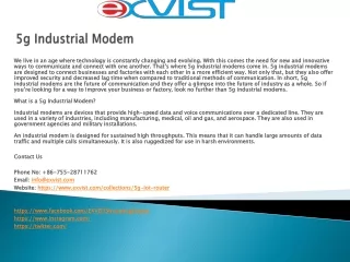 5g industrial modem