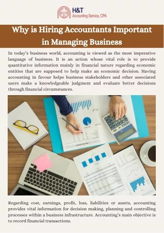 Why is Hiring Accountants Important in Managing Business