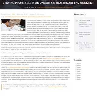 Staying profitable in an uncertain healthcare environment