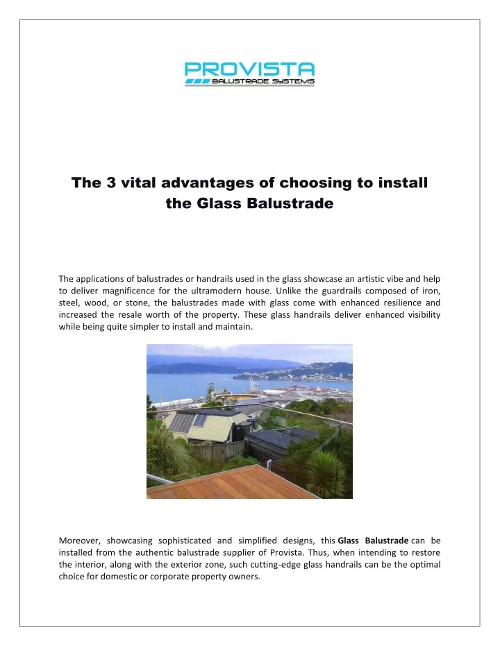 the 3 vital advantages of choosing to install