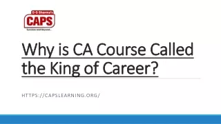 why is ca course called why is ca course called
