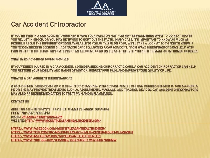 car accident chiropractor