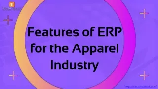 The top 5 key features of ERP for apparel industry