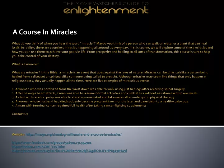 a course in miracles