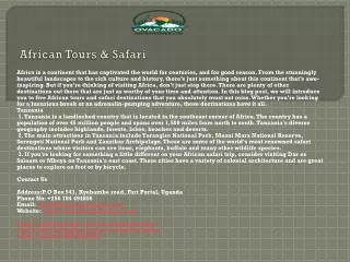 african tours safari